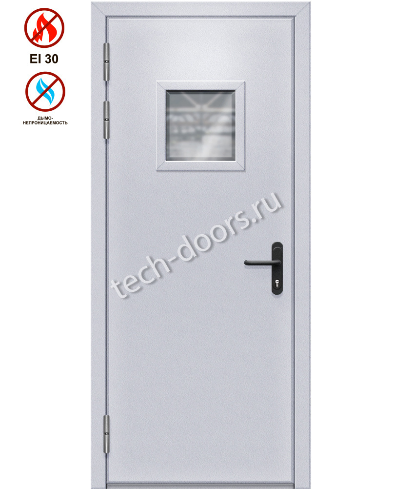 Дверь однопольная противопожарная дымогазонепроницаемая 1080x2050 eis-30